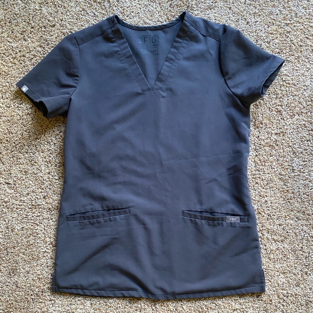 Figs casma top- charcoal
